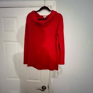 Splendid Vibrant Red Cowl Neck Sweater